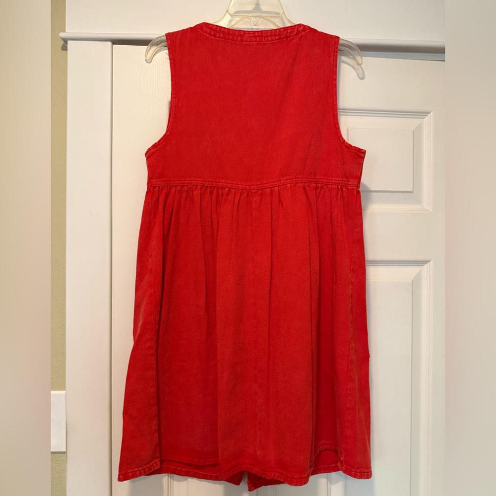 day + mood Red Button-Front Mini Dress - Picture 2 of 3